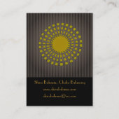 Eqyptian Sunburst met Stripes Visitekaartje (Achterkant)