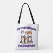 Er bestaat niet zoiets als te veel katten! tote bag (Achterkant)