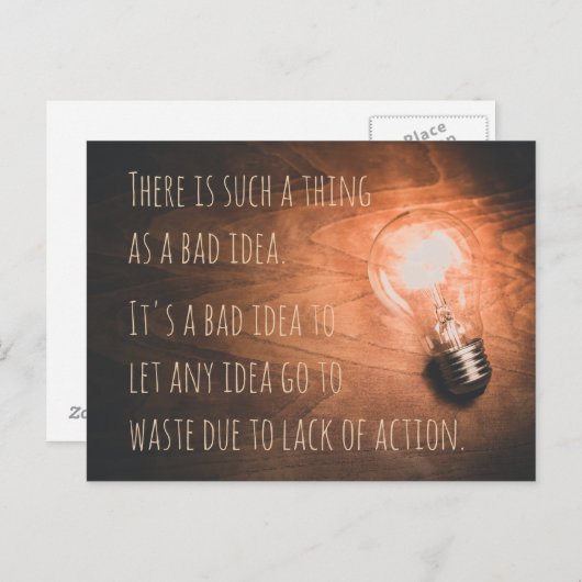 Er bestaat zoiets als een slecht idee briefkaart (Voorkant / Achterkant)