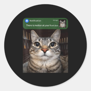 Er Beweegt Iets Voor Uw Voordeur Ronde Sticker