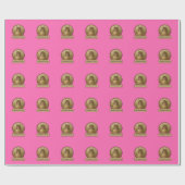 Er Broeit Iets Roze Hot Wrapping Paper Cadeaupapier (Vlak)