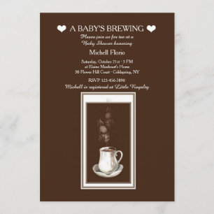 Er Broeit Iets Thee-(of Koffie)Feest Uitnodiging