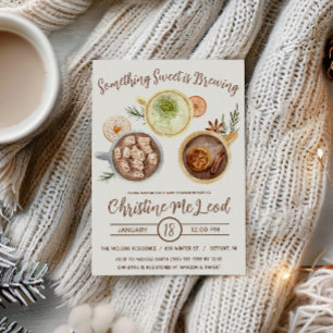 Er Broeit Iets Zoets, Warme Chocolade Baby Shower Kaart