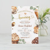 Er Brouwt Zoiets Zoets Koffie Bruiloft Kaart (Staand voorkant)