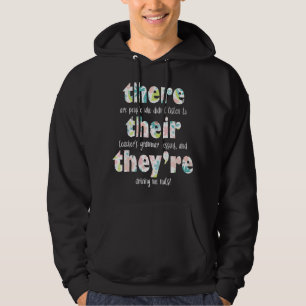 Er Daar Ze Zijn Engelse Grammaticadocent Pun Gi Hoodie