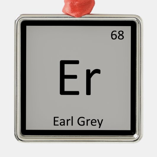 Er - Earl Gray Tea Chemistry Periodic Table Symbol Metalen Ornament (Voorkant)