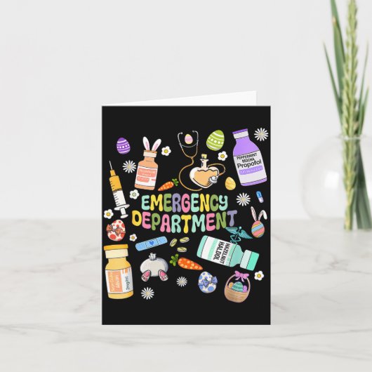 Er Easter Nurse Crew Easter Day Emergency Room Nur Kaart (Voorkant)