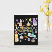 Er Easter Nurse Crew Easter Day Emergency Room Nur Kaart (Gele Bloem)