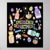 Er Easter Nurse Crew Easter Day Emergency Room Nur Poster (Voorkant)