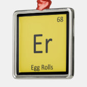 Er - Eiwitrollen - Periodieke Tabel van de Chemie  Metalen Ornament (Links)