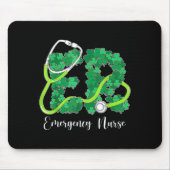 Er Emergency Nurse Stethoscope St. Patrick's Day S Muismat (Voorkant)