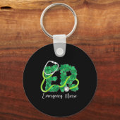 Er Emergency Nurse Stethoscope St. Patrick's Day S Sleutelhanger (Voorkant)