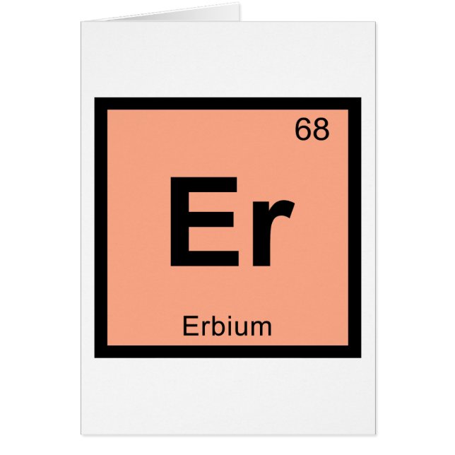 Er - Erbium Chemistry Periodic Table Symbol (Voorkant)
