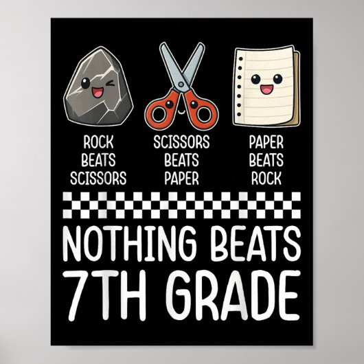 Er gaat niets boven 7e klas grappig terug naar sch poster (Voorkant)