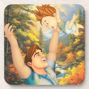 ER GAAT NIETS BOVEN EEN GOEDE RUZIE MET PAPA BIER ONDERZETTER