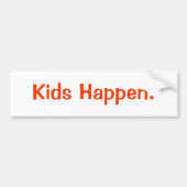 Er gebeuren Kinderen. Bumpersticker (Voorkant)