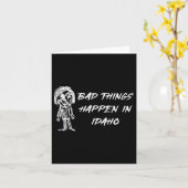 Er gebeuren slechte dingen in Idaho Halloween Cost Kaart (Gele Bloem)