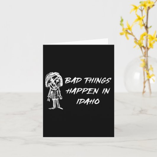 Er gebeuren slechte dingen in Idaho Halloween Cost Kaart (Gele Bloem)