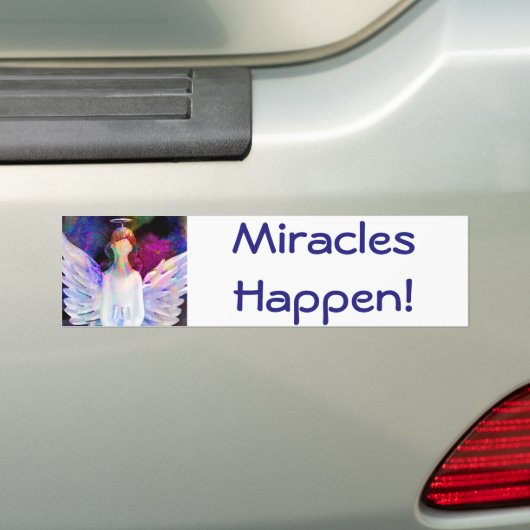 Er gebeuren wonderen. Bumpersticker (Op auto)