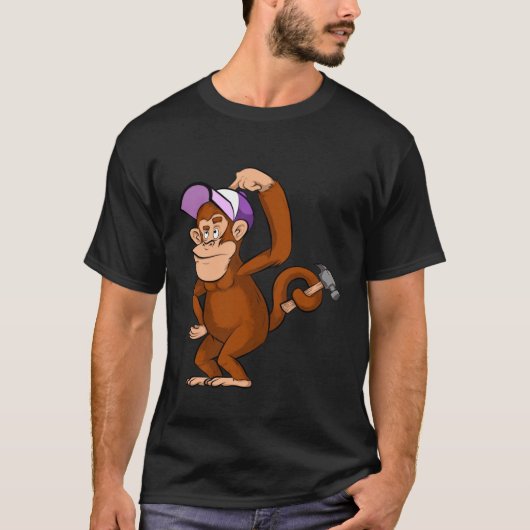 Er ging iets fout bij de ondersteuning van Monkey T-shirt (Voorkant)