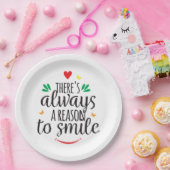 Er is altijd een reden om te glimlachen papieren bordje (Feest)