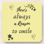 Er is altijd een reden om te lachen bier onderzetter (Voorkant)