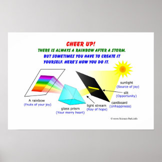 Er is altijd een regenboog na een storm. poster