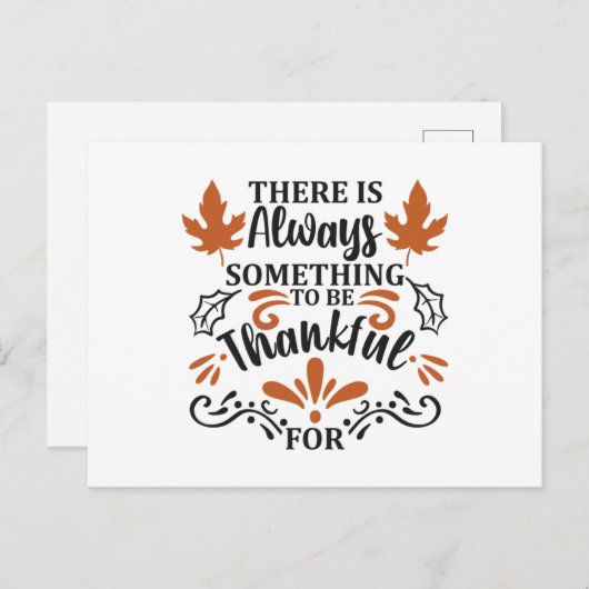 Er is altijd iets om dankbaar te zijn voor briefkaart (Voorkant / Achterkant)