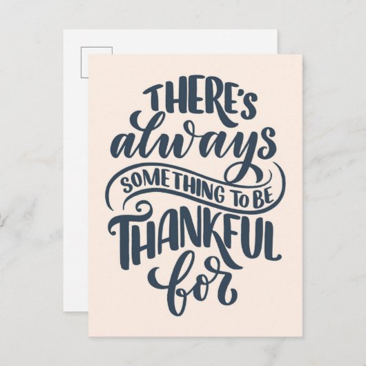 Er is altijd iets om dankbaar te zijn voor briefkaart (Voorkant / Achterkant)