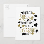 er is altijd iets om dankbaar te zijn voor feestdagenkaart (Voorkant / Achterkant)