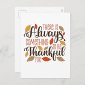 Er is altijd iets om dankbaar te zijn voor feestdagenkaart (Voorkant / Achterkant)