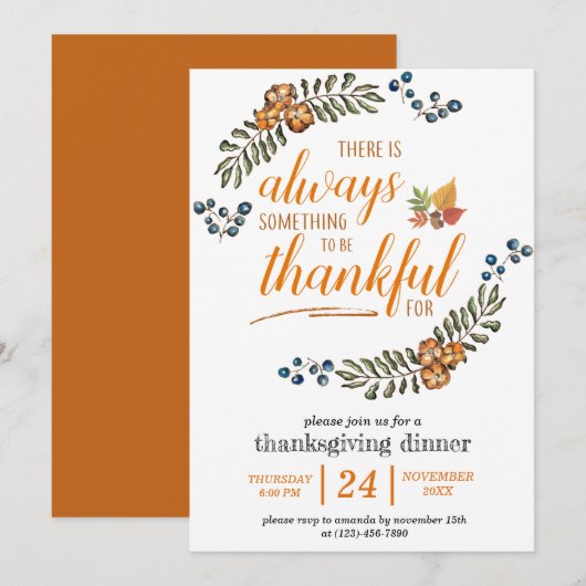 Er is altijd iets om dankbaar te zijn voor kaart (Voorkant / Achterkant)