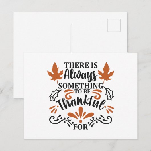 Er is Altijd Iets om Dankbaar Voor te Zijn Briefkaart (Voorkant / Achterkant)