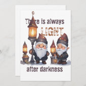 Er is altijd licht na de duisternis feestdagenkaart (Voorkant / Achterkant)