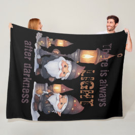 Er is altijd licht na duisternis fleece deken