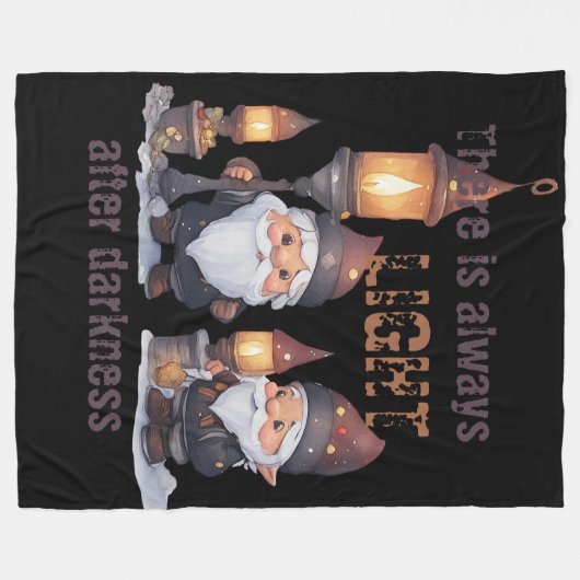 Er is altijd licht na duisternis fleece deken (Voorkant (Horizontaal))