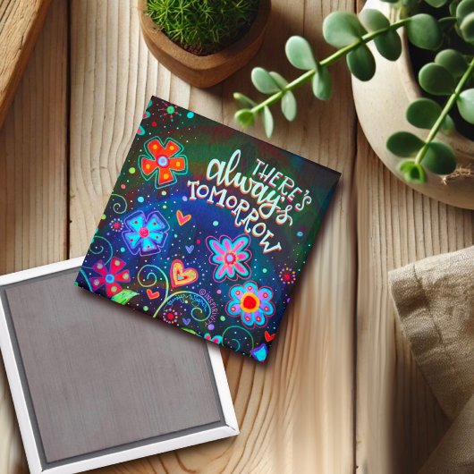 Er is altijd morgen Floral Inspirivity Magneet