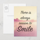 Er is altijd reden om te glimlachen briefkaart (Voorkant / Achterkant)