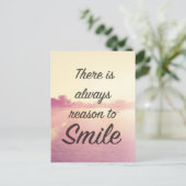 Er is altijd reden om te glimlachen briefkaart (Staand voorkant)