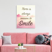 Er is altijd reden om te glimlachen canvas afdruk (Insitu (Woonkamer))