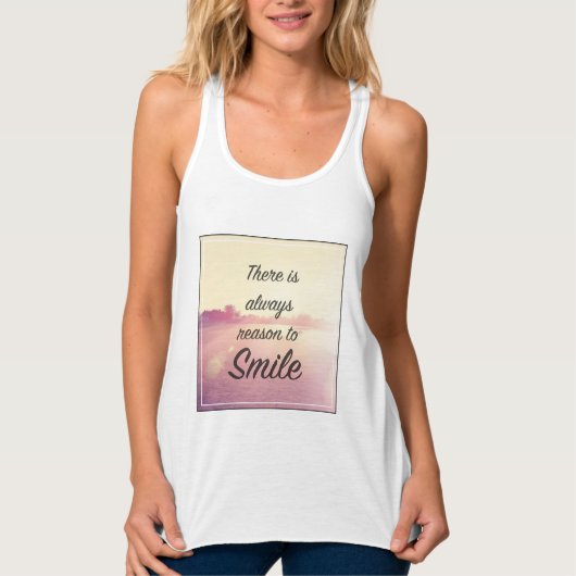 Er is altijd reden om te glimlachen tanktop (Voorkant)