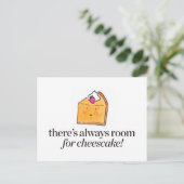 Er is altijd ruimte voor Cheesecake Briefkaart (Staand voorkant)