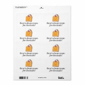 Er is altijd ruimte voor Cheesecake Etiket (Full Sheet)