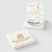 Er is altijd ruimte voor Cheesecake Stenen Onderzetter (Zijkant)