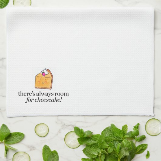 Er is altijd ruimte voor Cheesecake Theedoek (Gevouwen)