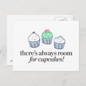 Er is altijd ruimte voor Cupcakes Briefkaart (Voorkant / Achterkant)