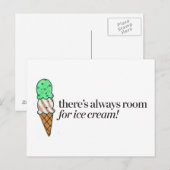 Er is altijd ruimte voor Ice Cream Briefkaart (Voorkant / Achterkant)