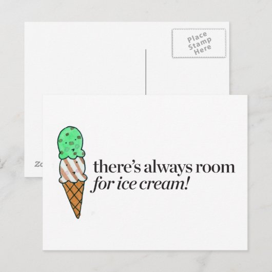 Er is altijd ruimte voor Ice Cream Briefkaart (Voorkant / Achterkant)