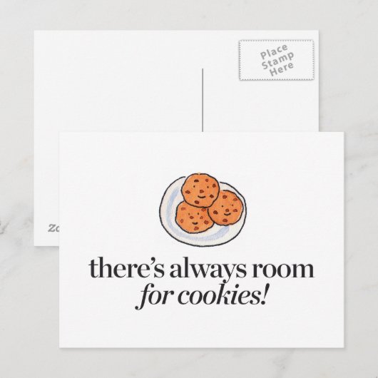 Er is altijd ruimte voor koekjes briefkaart (Voorkant / Achterkant)