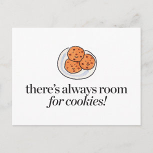 Er is altijd ruimte voor koekjes briefkaart